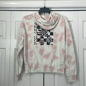 GUC Women’s Tie Dye Vans Pullover Hoodie Medium Pink/white